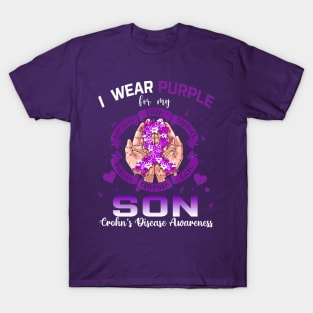 I Wear Purple For My Son Crohn's Disease Awareness T-Shirt